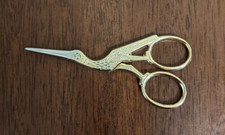 Gold Stork Sewing Embroidery Scissors Italy