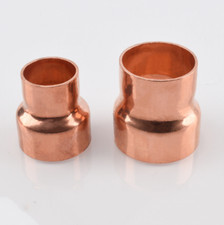 Copper Pipe Fittings End Connectors Solder Plumbing Compression Reducer Coupling