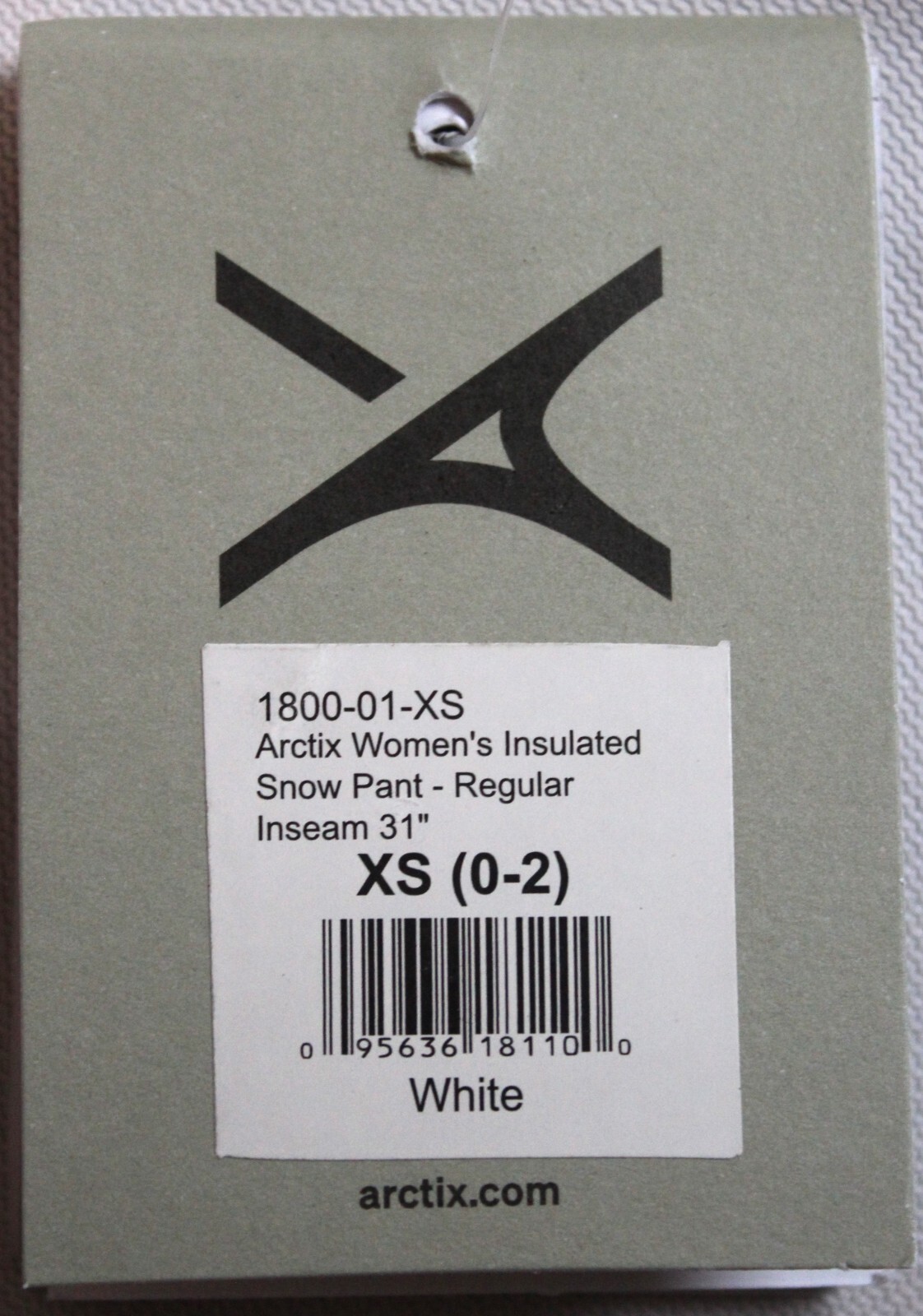 Arctix Women's Size XS Regular Insulated Snow Pants White Ski Snowboard 1800