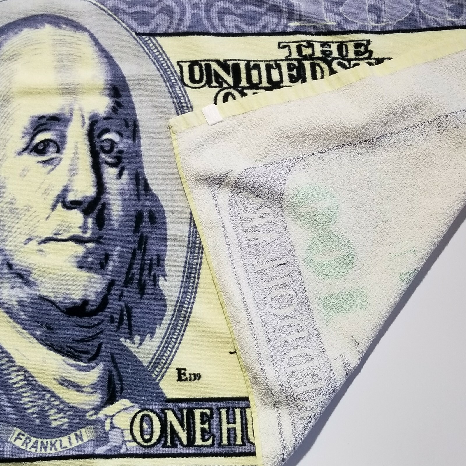 USA US $100 DOLLAR BILL MONEY BEACH TOWEL COTTON 27x54 Cash C-NOTE ONE HUNDRED