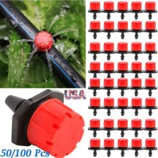 100X Adjustable Emitter Dripper Micro Drip Irrigation Sprinkler Watering System