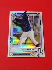 RYAN SPIKES 2021 Bowman Chrome Draft Refractor #BDC-63 , TAMPA BAY RAYS