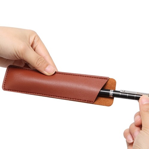 Portable Leather Single Pen Cover Protective for Case Holder Pencil Pouch for Wr - Picture 7 of 14