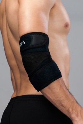 LOREY - Ellenbogenbandage aus Neopren mit 2 Klettverschlüssen, Ellenbogenstütze