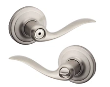 KWIKSET TUSTIN PRIVACY SATIN NICKEL KNOBSET 97300-731