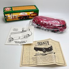 Vintage 1994 1934 Texaco Doodle Bug Diamond T Tanker Coin Bank