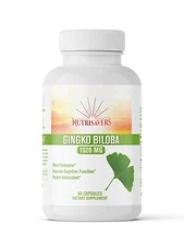 Ginkgo Biloba, Mood Booster, Supports Brain Function & Mental Alertness - 60 Cap