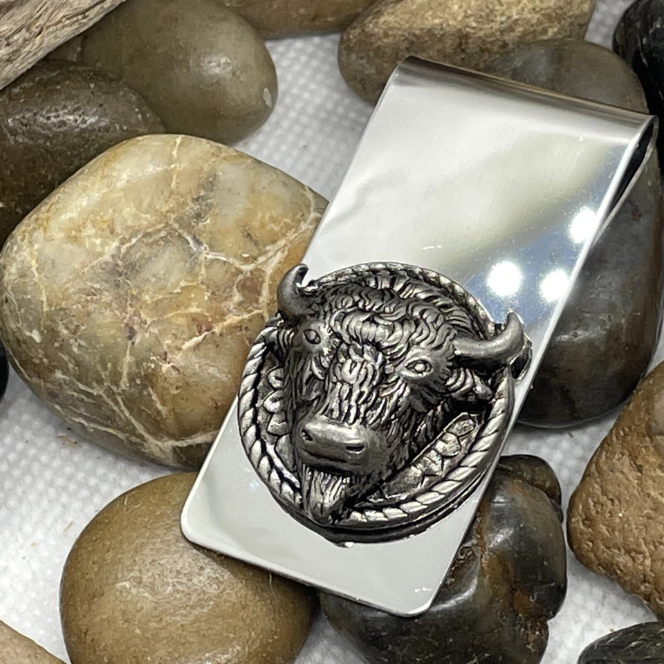 BUFFALO 3D Clip de Dinero Acero Inoxidable Calidad Boda Fiesta Regalo DÍA DEL PADRE NUEVO Foto 2 de 4