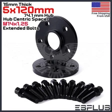 2 Pc BMW 15 mm 5x120 Hub Centric Wheel Spacers Fit 2007-2018 X5 & 2008-2019 X6