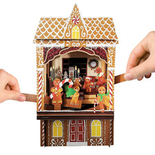 Paper Theatre Gingerbread 3D Pop Up Christmas Greeting Card By Alljoy Cards