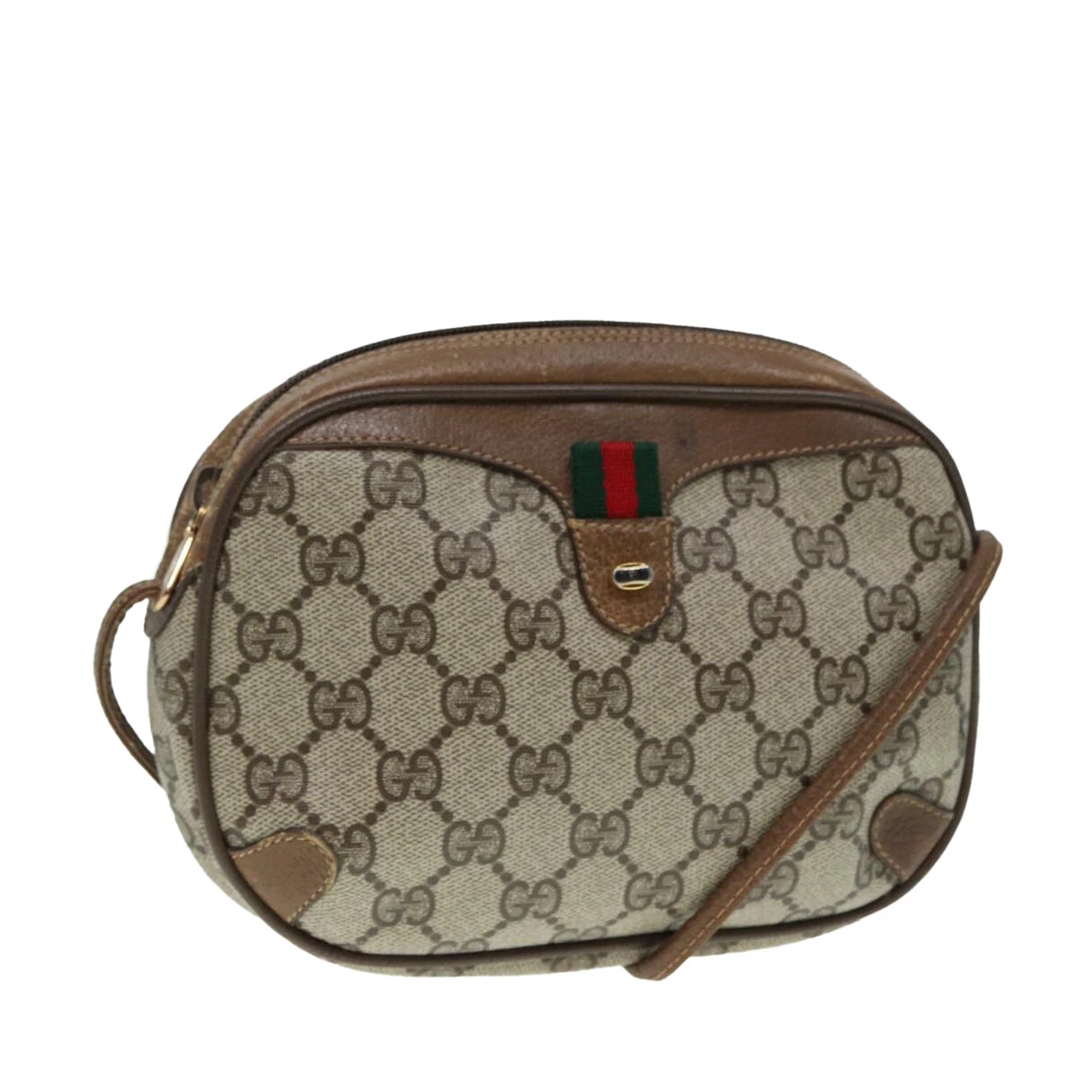 Sac à bandoulière Gucci Gg Supreme en toile beige authentique