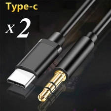 2x For iPhone 16 Pro Max 16e USB 3.1 Type C To 3.5mm AUX Audio Car Adapter Cord