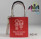 AG 41 Love Lock Name Name Date Laser Engraved Engraving