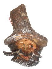 Holzfigur geschnitzt, Waldschrat, Wurzelsepp, Waldgeist, Handarbeit 21cm, TOP36B