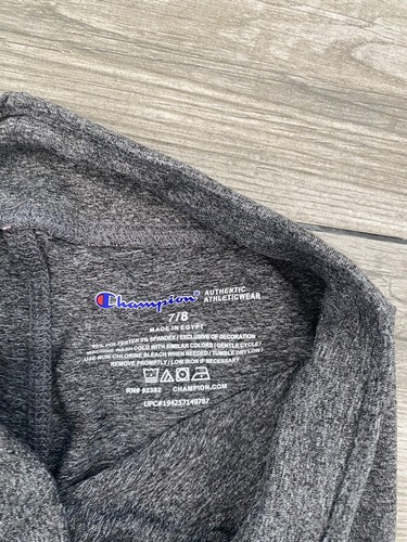 Champion Gray Logo Style Leggings Size 7/8 - Picture 2 of 3