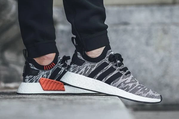 Adidas NMD PK Primeknit Camo Glitch Core Black White Orange BY9409 10 | eBay