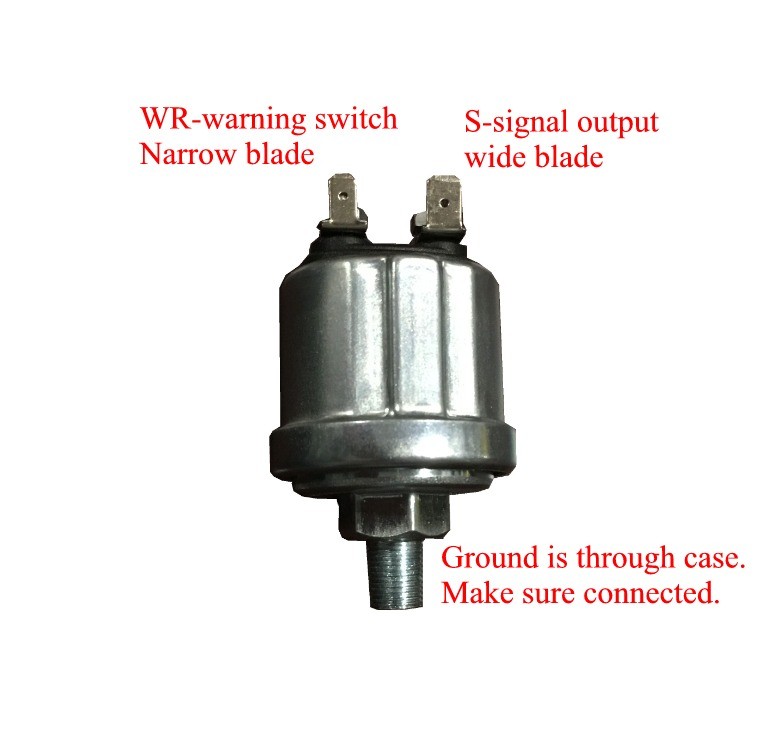 Oil pressure sender,VDO type,150 psi,10-180 ohms,low 30 psi alarm/warning switch