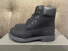 Timberland 6-INCH PREMIUM TB08658A Womens BLACK Nubuck Waterproof Boots NEW