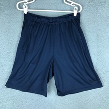 Nike Dri Fit Standard Fit Mens Drawstring Elastic Waist Blue Athletic Shorts M