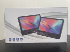 12" Dual Portable DVD Player for Car with 1080P HDMI Input, Rechargeable Dual
