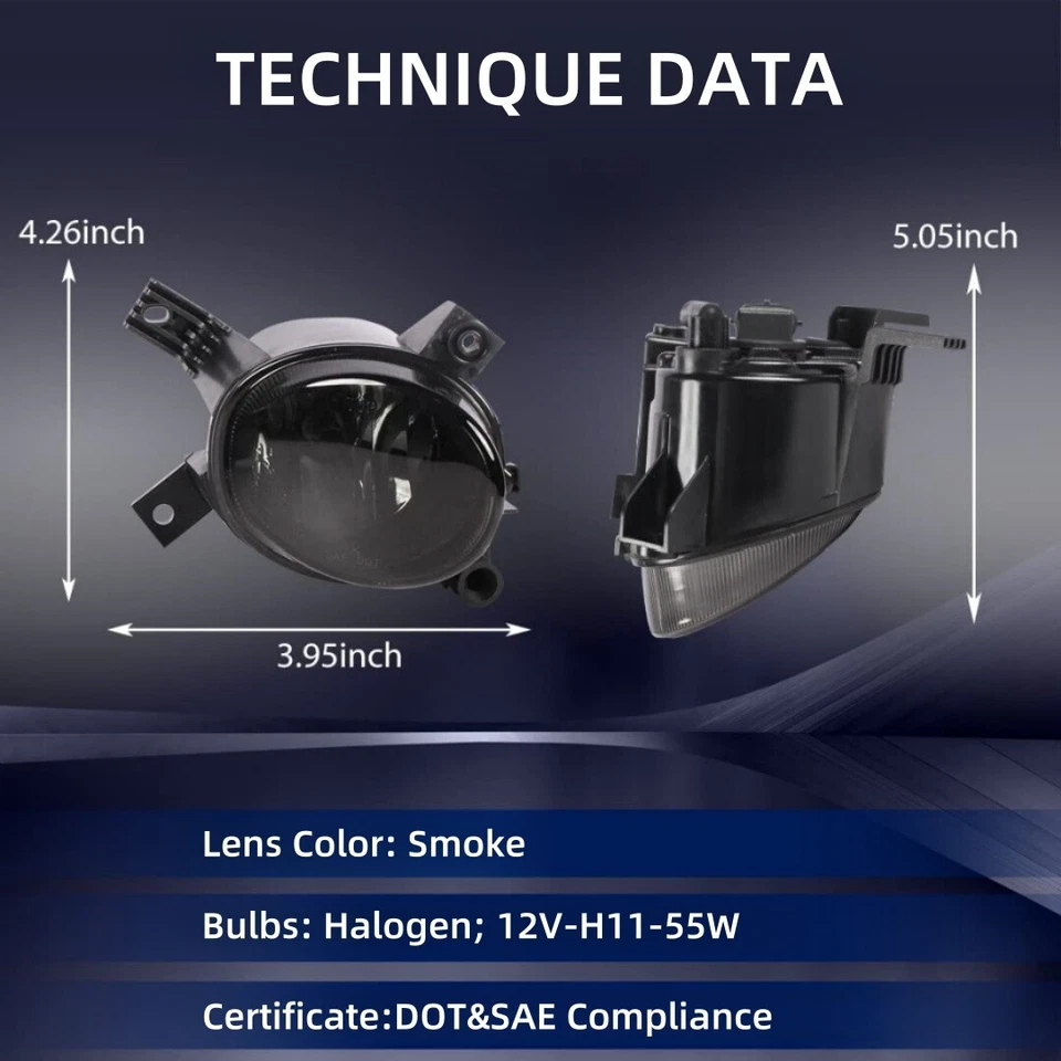 Fog Lights For Audi A3 Hatchback A3 Base 2006-2013, A4 Sedan S4 Sedan 2005-2008 Foto 4 de 4