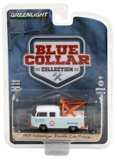 1:64 GreenLight *BLUE COLLAR 10* GULF OIL 1969 VW Double Cab TOW TRUCK *NIP*
