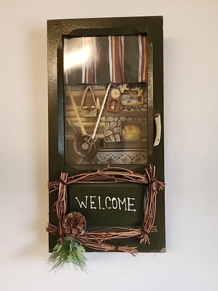 Caja de sombra de pesca de bienvenida equipo de pesca mirando dentro decoración de cabina  Foto 2 de 4