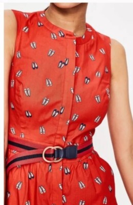 open lace back dress Hattie Jersey T-shirt Dress-Red Coral main image 1