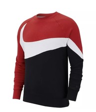 black nike swoosh crewneck