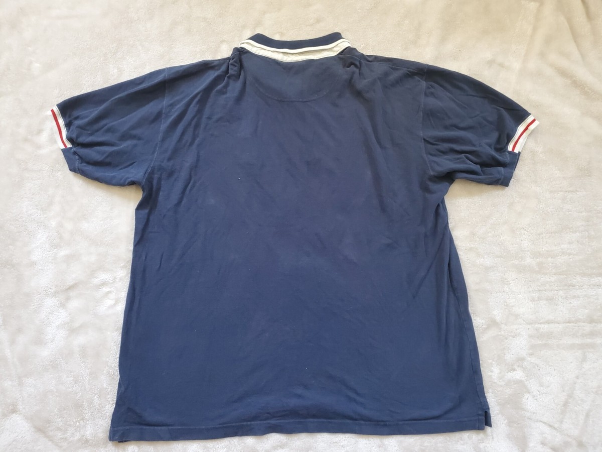 Vtg NY Yankees Polo Shirt XL Pro Edge Baseball Blue