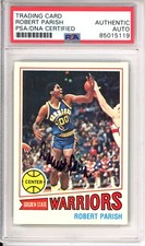 1977 TOPPS ROBERT PARISH BOSTON CELTICS HOF SIGNED RC CARD PSA DNA COA AUTOGRAPH