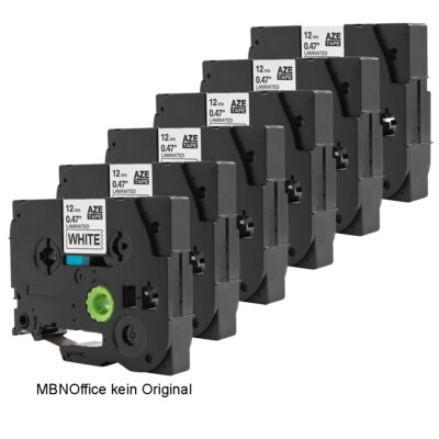 Schriftband 231 6er Set Kein Original Brother Produkt für PT1290 P750TDI P300BT