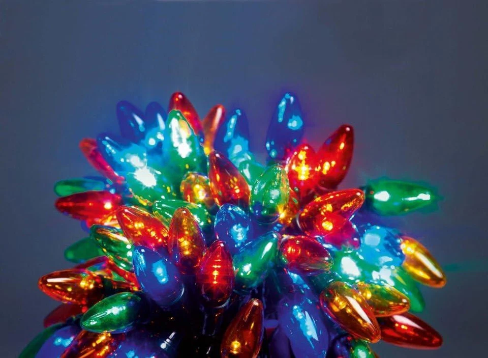 PREMIER 120 Big Bulb Chasing LED Multi-Colour Lights Christmas Fairy Lights Outdoor