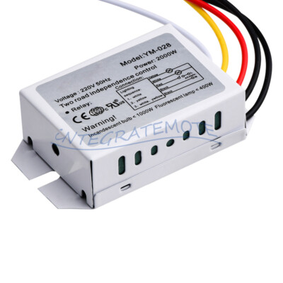For Ceiling Light Independence Control 220V 2Way Digital Subsection Switch 1000W