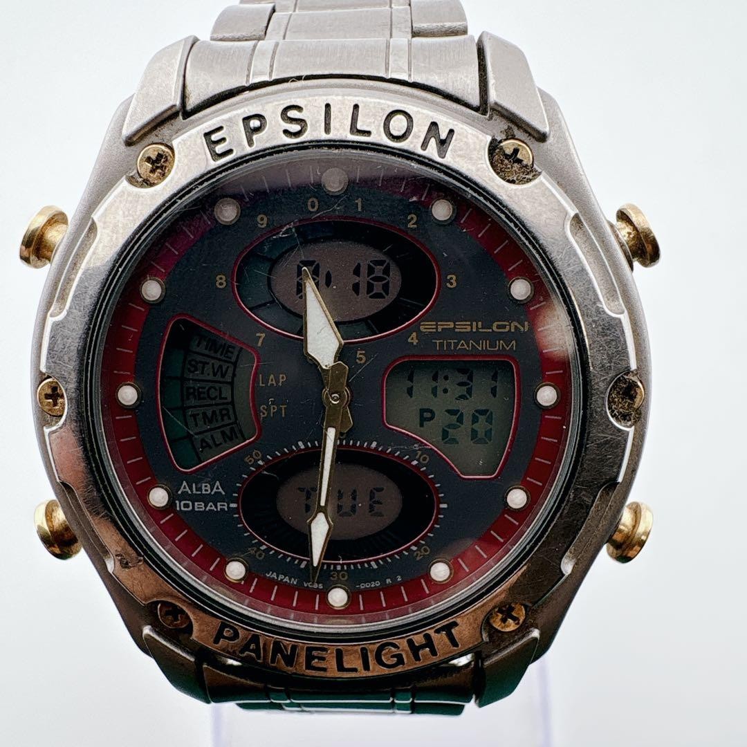 Working Seiko Alba Epsilon V085-0020 Titanium Digital… - Gem