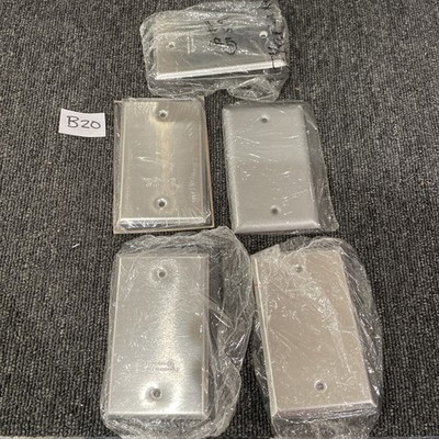 (5) Steel City SP41-G Blank Cover Metal 25151 Outdoor Wet Locations