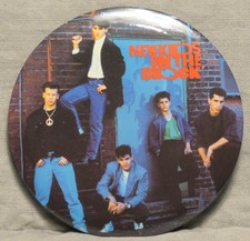 New Kids On The Block 6" Large Pin -NKOTB Button-Up Co Vtg 80s 1989-