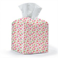 Tissue Cover, Tissue Holder, Square with Belt Bottom, PU Leather Decorative O...