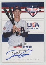 2017 USA Baseball Stars & Stripes CNT Signatures /499 Dalton Guthrie #8 Auto 0g4