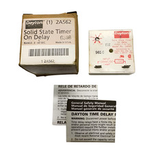 Dayton 2A562 Solid State Timer On Delay, Range 3 - 60sec. 120VAC, 1A