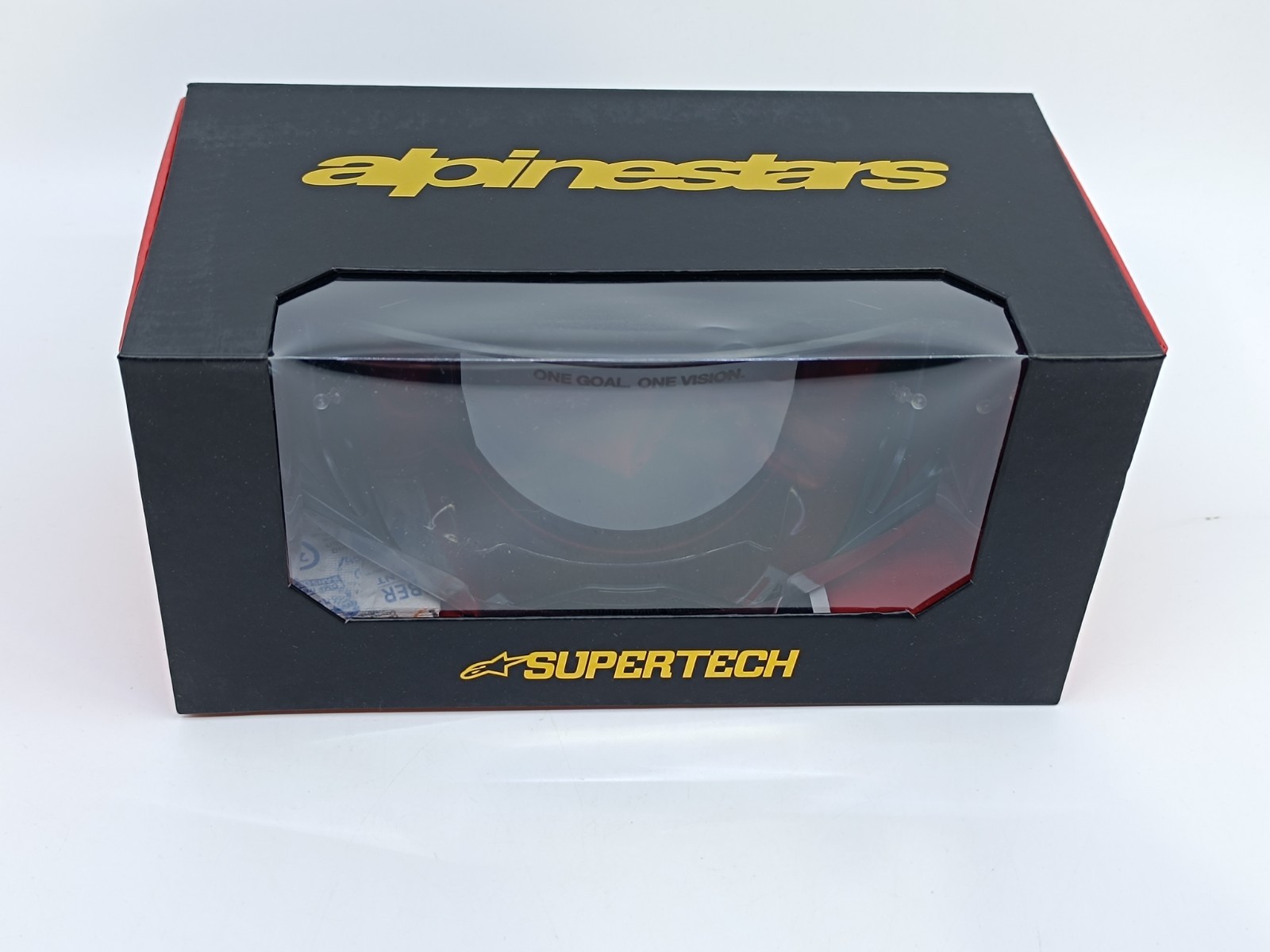 Alpinestars Supertech Corp Crossbrille — Silber verspiegelt — Schwarz/Grau — NEU