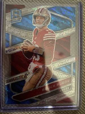 2024 Panini Spectra - Brock Purdy #88 Neon Blue Prizm Die-Cut /50