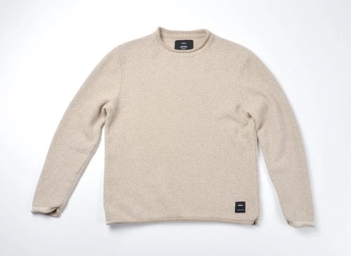 Finisterre Barents Jumper Heavy Fishnet Weave Wool Poly Blend Sweater Size M