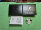 2022 W American Silver Eagle Proof With Box & Coa