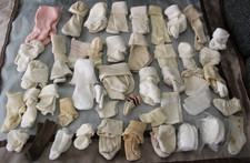 Vintage Clothing Lot 47 Pr Socks Kids Baby Doll Sizes Nylon Cotton