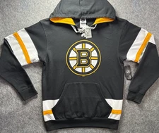 NHL Apparel Boston Bruins Mens Cotton Blend Lace up Hoodie Size Medium NWT