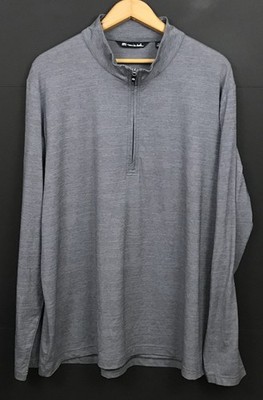 Travis Mathew Men's Gray Havasu 2.0 Quarter Zip Golf Pullover Size 2XL