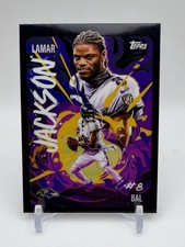 2025 Topps Chrome Lamar Jackson Ultra Violet SSP Ravens
