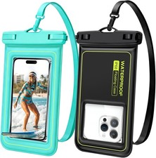 2Pack Floating Waterproof Cell Phone Pouch Dry Bag Case Cover For iPhone Samsung