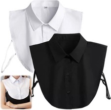 Krageneinsatz Damen, 2 Pcs Fake Kragen 35&times;32cm, Frauen Kragen Abnehmbare H&auml;lfte